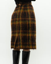 Load image into Gallery viewer, Vintage x Orange Plaid Mohair Skirt (XXS, XS)