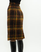 Load image into Gallery viewer, Vintage x Orange Plaid Mohair Skirt (XXS, XS)