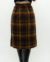 Load image into Gallery viewer, Vintage x Orange Plaid Mohair Skirt (XXS, XS)