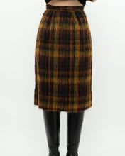 Load image into Gallery viewer, Vintage x Orange Plaid Mohair Skirt (XXS, XS)