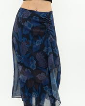 Load image into Gallery viewer, TED BAKER x Blue Floral Midi Skirt (S, M)