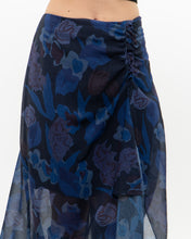 Load image into Gallery viewer, TED BAKER x Blue Floral Midi Skirt (S, M)