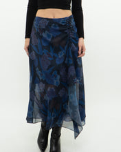 Load image into Gallery viewer, TED BAKER x Blue Floral Midi Skirt (S, M)