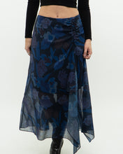 Load image into Gallery viewer, TED BAKER x Blue Floral Midi Skirt (S, M)