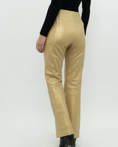 Vintage x Gold Leather Pant (M)