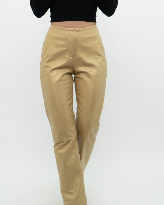 Vintage x Gold Leather Pant (M)