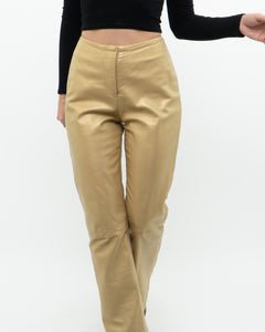 Vintage x Gold Leather Pant (M)