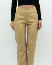 Load image into Gallery viewer, Vintage x Gold Leather Pant (M)