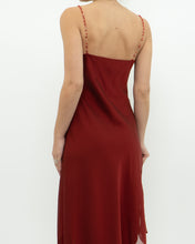 Load image into Gallery viewer, Vintage x Red Sheer Flowy Beaded Dress (M)