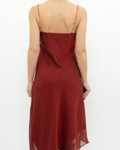 Load image into Gallery viewer, Vintage x Red Sheer Flowy Beaded Dress (M)