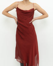 Load image into Gallery viewer, Vintage x Red Sheer Flowy Beaded Dress (M)