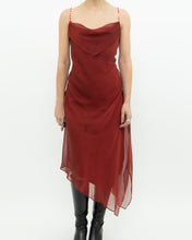 Load image into Gallery viewer, Vintage x Red Sheer Flowy Beaded Dress (M)