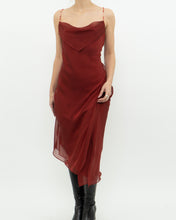 Load image into Gallery viewer, Vintage x Red Sheer Flowy Beaded Dress (M)