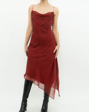 Load image into Gallery viewer, Vintage x Red Sheer Flowy Beaded Dress (M)