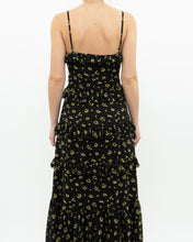 Load image into Gallery viewer, MICHAEL KORS x Black, Yellow Floral Frilly Dress (M)