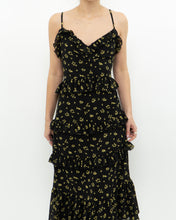 Load image into Gallery viewer, MICHAEL KORS x Black, Yellow Floral Frilly Dress (M)