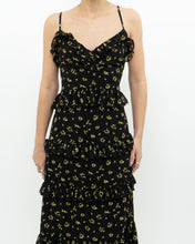 Load image into Gallery viewer, MICHAEL KORS x Black, Yellow Floral Frilly Dress (M)