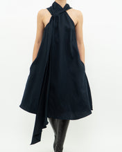 Load image into Gallery viewer, REISS x Navy Linen Flowy Dress (XS, S)