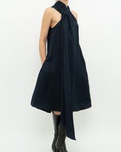 Load image into Gallery viewer, REISS x Navy Linen Flowy Dress (XS, S)