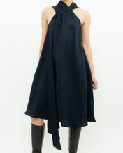 Load image into Gallery viewer, REISS x Navy Linen Flowy Dress (XS, S)