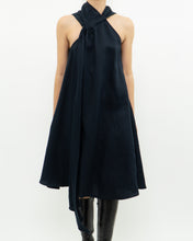 Load image into Gallery viewer, REISS x Navy Linen Flowy Dress (XS, S)