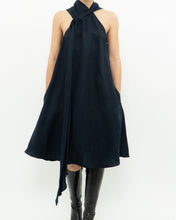 Load image into Gallery viewer, REISS x Navy Linen Flowy Dress (XS, S)