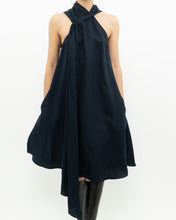 Load image into Gallery viewer, REISS x Navy Linen Flowy Dress (XS, S)