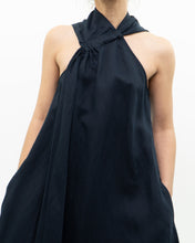 Load image into Gallery viewer, REISS x Navy Linen Flowy Dress (XS, S)