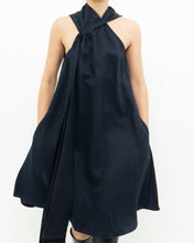 Load image into Gallery viewer, REISS x Navy Linen Flowy Dress (XS, S)