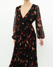 Load image into Gallery viewer, WILFRED x Black, Red Floral Wrap Dress (S, M)