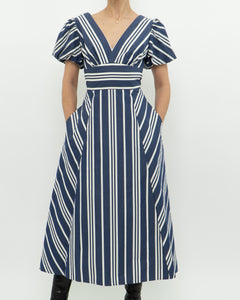 KATE SPADE x Blue, White Striped Dress (S)