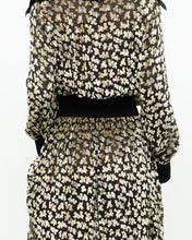 Load image into Gallery viewer, TORY BURCH x Black Velvet Floral Dress (L)