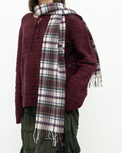 Load image into Gallery viewer, Vintage x Pure Cashmere Burgundy Plaid Scarf