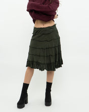 Load image into Gallery viewer, Vintage x Dark Green Pleated Skirt (S, M)