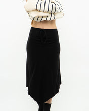 Load image into Gallery viewer, Vintage x Made in USA x Black Front-tie Midi Skirt (XS, S)