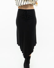 Load image into Gallery viewer, Vintage x Made in USA x Black Front-tie Midi Skirt (XS, S)