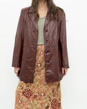 Load image into Gallery viewer, Vintage x Made in Hong Kong x Burgundy Leather Coat (S, M)