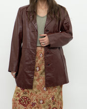 Load image into Gallery viewer, Vintage x Made in Hong Kong x Burgundy Leather Coat (S, M)