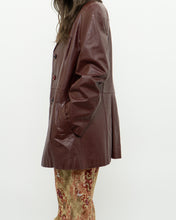 Load image into Gallery viewer, Vintage x Made in Hong Kong x Burgundy Leather Coat (S, M)