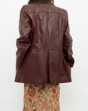 Load image into Gallery viewer, Vintage x Made in Hong Kong x Burgundy Leather Coat (S, M)