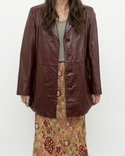 Load image into Gallery viewer, Vintage x Made in Hong Kong x Burgundy Leather Coat (S, M)