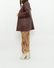 Load image into Gallery viewer, Vintage x Made in Hong Kong x Burgundy Leather Coat (S, M)