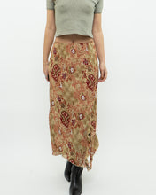 Load image into Gallery viewer, Vintage x Made in Canada x Tan Floral Skirt (M, L)