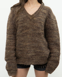 Vintage x Made in Hong Kong x Brown Pure Wool Knit Sweater (S-XL)