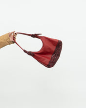 Load image into Gallery viewer, Vintage x Red Soft Pebble Leather Snakeskin Purse