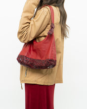 Load image into Gallery viewer, Vintage x Red Soft Pebble Leather Snakeskin Purse