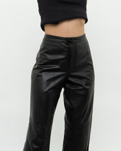 Load image into Gallery viewer, Vintage x RALPH LAUREN Black Butter Leather Buckle Pant (L)