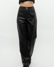 Load image into Gallery viewer, Vintage x RALPH LAUREN Black Butter Leather Buckle Pant (L)