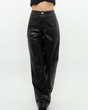 Load image into Gallery viewer, Vintage x RALPH LAUREN Black Butter Leather Buckle Pant (L)