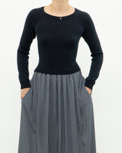 Load image into Gallery viewer, MAX MARA x Dark Navy Striped Knit Dress (XS, S)